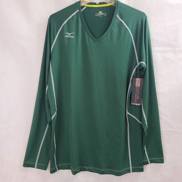 Mizuno Tops - Mizuno Elite 9 Newport Long Sleeve Forest Green Volleyball Jersey Women (XL) NWT